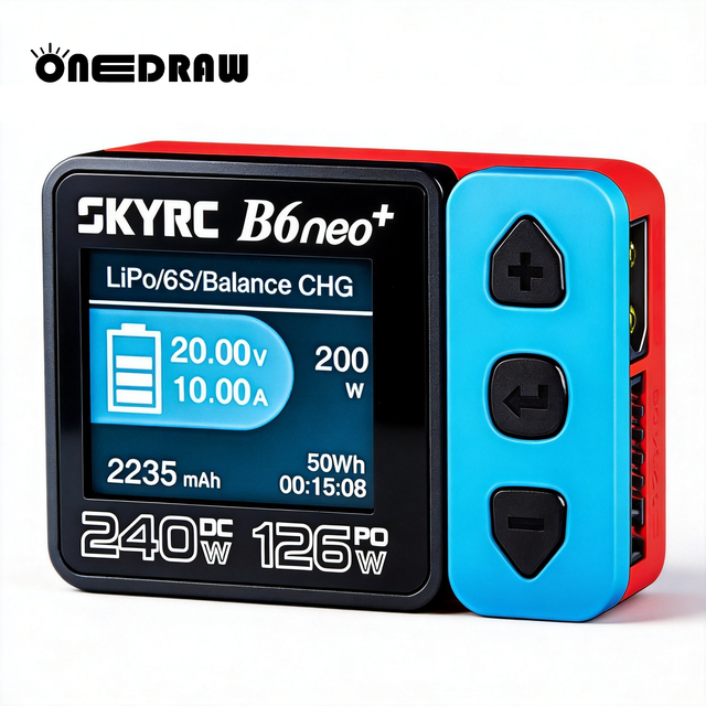 SkyRC B6neo Plus Portable Balance Charger DC 240W PD 80W Smart Lipo Battery Charger Discharger for RC FPV Drone Battery