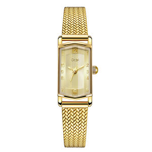 Reloj pequeño para mujer, de alta calidad, pequeño reloj dorado, resistente al agua, de cuarzo, con un toque premium. - Product Image 6