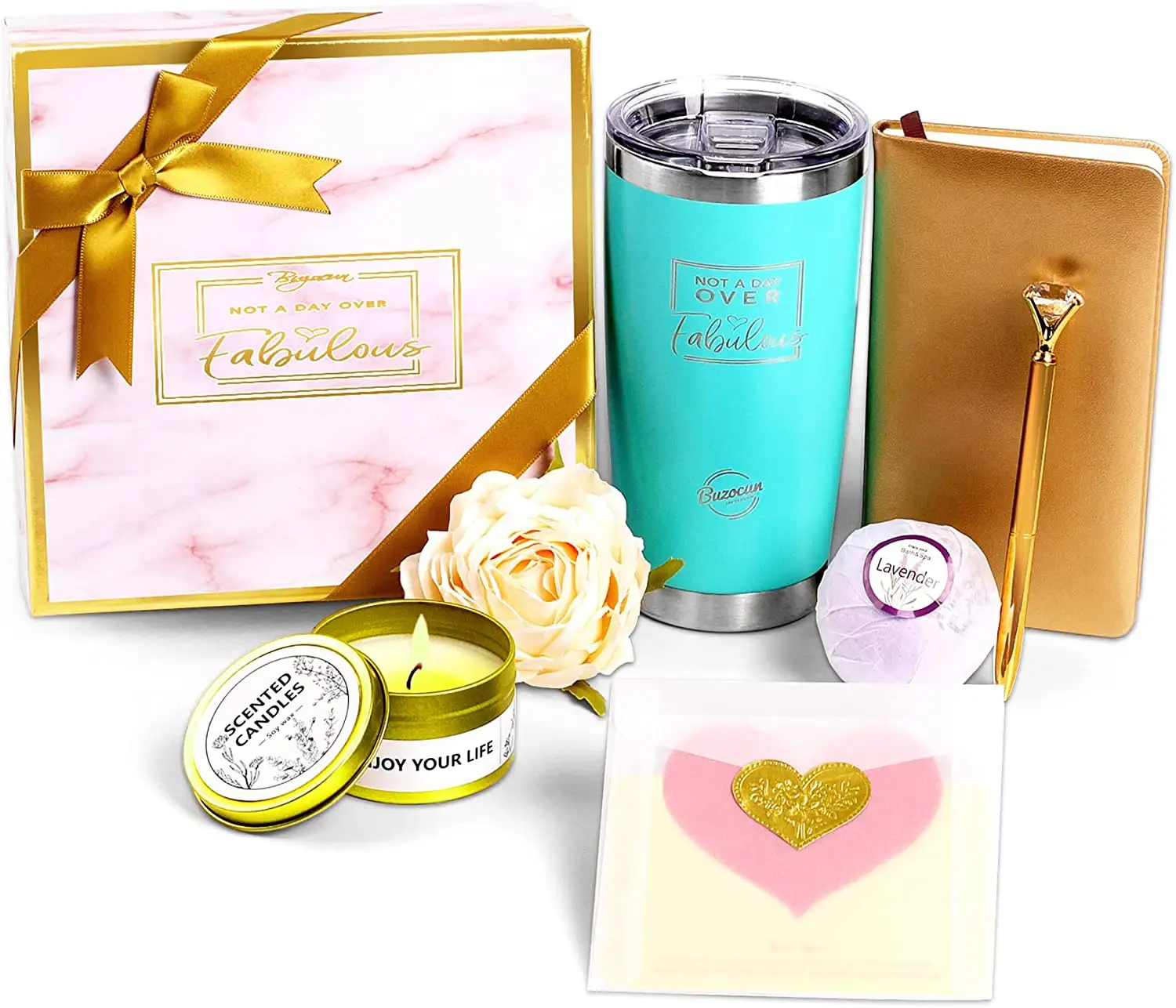 Promotional Products Female Relaxing Present Baskets Ideas Wine Tumbler Women Gift Set Box For Birthday