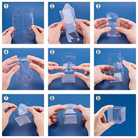 12 boîtes transparentes de 4 x 4 x 8 pouces, boîte à bonbons, boîtes à dragées transparentes, boîte cadeau pour mariage, fête et baby shower