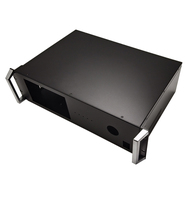Boîtier de rack 3U 19 pouces pour station de base de répéteur radio, châssis électronique UHF, cage de carte, boîtier d'amplificateur en aluminium pour instruments