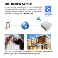 SIXWGH Mini Interrupteur Intelligent WiFi Cozylife Commande à Distance via Application Minuteur Relais Bidirectionnel Amélioration de l'Habitat Compatible Google Home Alexa 16A
