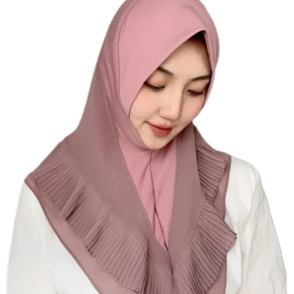 2023 Nieuwe Hoge Kwaliteit Lange Chiffon Hijab Hoofddoek Vrouwen Solide Sjaal Premium Diamant Decoratie Malaysian Dames Eenvoudige Hijab