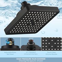 Cabezal de Ducha de Lluvia de Alta Presión con Filtro de 6 Etapas, Eliminación de Cloro, Gran Angular, 6 Pulgadas, para Baja Presión de Agua