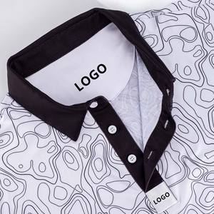 Polo de Golf personalizado para hombre orgánico alto Spf 30 impresión <span class=keywords><strong>completa</strong></span> sublimación poliéster 75% Spandex 25% rendimiento ropa de Golf camisas - Product Image 2