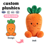 Jouet en peluche doux et écologique en forme de carotte, vente en gros, animal en peluche mignon en forme de légume pour cadeau promotionnel, fabricant OEM/ODM, certifié CE