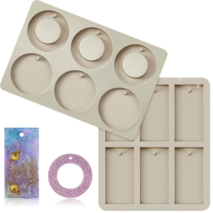 Moule universel en silicone pour bougies, fleurs séchées, étiquettes en gypse et tablettes de cire d'aromathérapie DIY faites à la main - Product Image 1