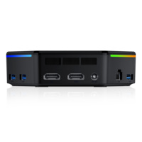 Mini PC QUNSHI Intel N150 avec éclairage RGB, Windows 11 Pro, ordinateur professionnel, double WiFi pour la maison, le bureau et les entreprises, mini ordinateur DDR4 PC