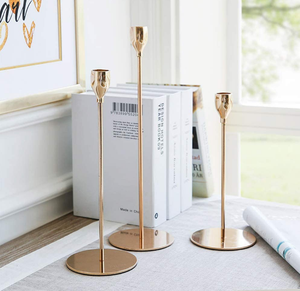 Toptan 20cm altın Metal şamdan tutucu düğün ve festivaller için zarif parti dekorasyon ile mum kavanozu - Product Image 2