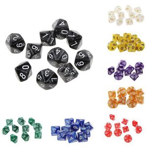 Juego de dados poliédricos de 10 caras, surtido de dados de colores mixtos para juegos de mesa Dnd Rpg - Product Image 4