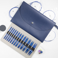 Vente en gros Ensemble d'outils à tricoter 13 pièces Colorful Aluminum Oxide Amovible Sleeve Collar Circular Needle Gravure Sweater Needle