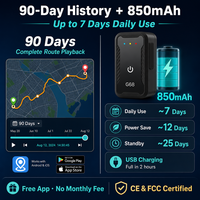 G68 Le plus petit traceur GPS 4G étanche Longue autonomie APP Surveillance d'activité à distance en temps réel Mini dispositif de suivi GPS personnel