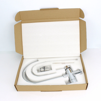 Robinet de cuisine à col d'oie 3/4/5 voies Chrome Robinet à 5 voies Eau chaude froide et refroidisseur de soda Eau pure 5 en 1 Robinet