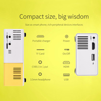 Mini projecteur YG300, projecteur intelligent LED portable, projecteur domestique 1080p, projecteur HD pour enfants