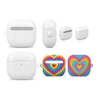 Coque Sublimation Subbank pour AirPods 4, Étui PC vierge enduit brillant/mat pour écouteurs, Impression DIY par transfert thermique, Vente en gros
