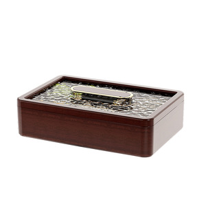 Caja de dulces de madera estilo chino, rectangular, con tapa, de 1-3L, para almacenar bocadillos en la sala de estar del hogar. - Product Image 5