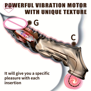 Nueva Funda para Pene con Púas de Cristal para Hombre, Alargada y Engrosada, con Vibración, Productos Sexuales para Adultos, Productos Masculinos - Product Image 2