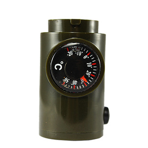 Multi Functional Outdoor Whistle With Compass Thermometer Plastic 7 In 1 Survival Gear For Camping Rescue - Product Image 4