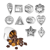 Ensemble de 30 emporte-pièces en acier inoxydable écologiques en forme de fleur et de cœur, boîte, passe au lave-vaisselle, moule à biscuits de Noël