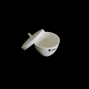 <span class=keywords><strong>Creuset</strong></span> en porcelaine de laboratoire 50 ml avec couvercle, en céramique émaillée à fond rond, résistant aux hautes températures, pour l'incinération et l'allumage - Product Image 6