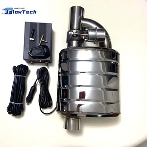 Pot d'échappement universel FlowTech en acier inoxydable poli miroir avec télécommande 2,5 pouces 3 pouces - Product Image 3