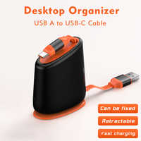 Nouvelle arrivée câble de charge rapide PD rétractable de bureau USB-A au câble de type C pour téléphones mobiles ordinateurs tablettes
