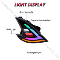 SINDAR Feux Arrières RGB pour Nissan 370z 2008-2019, Ensemble de Feux LED à Projecteur Amélioré et Modifié, Accessoires de Feux Arrières 2010 2011