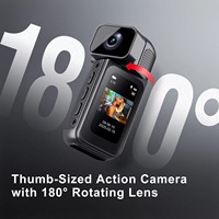 Caméra d'action magnétique S70 Mini, caméra portable à porter sur le corps, DV 2.7K, objectif rotatif à 180° pour le sport, le cyclisme, la plongée, le vlogging