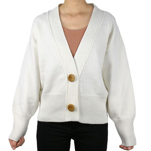 OEM/ODM Custom nuovo Design caldo vendita Cashmere cappotti <span class=keywords><strong>donna</strong></span> inverno cardigan bianco maglione con bottone per ragazze - Product Image 2