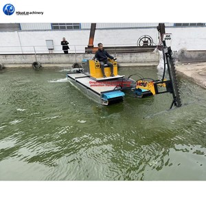 Bateau tondeuse amphibie pour l'entretien de la végétation aquatique, tondeuse amphibie pour zones humides, machine à couper l'herbe fluviale - Product Image 3