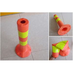75CMの壊れないオレンジ色の道路EVA警告柱（交通安全警告柱） - Product Image 2