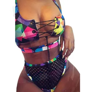Maillot de bain deux pièces imprimé africain, Sexy, soutien-gorge Push Up, culotte taille haute, style brésilien, pour femmes, vêtements de plage, 2022, TW716