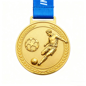 Tùy chỉnh bán buôn vàng bạc đồng mạ bóng đá Huy chương vô địch giải thưởng đội thể thao thành tích thể thao bóng đá giải thưởng huy chương - Product Image 1