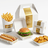 Scatola Ecologica in Carta per Pollo Fritto, Borsa da Asporto Personalizzata, Imballaggio per Fast Food, Produzione OEM