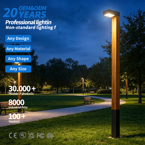Lampe de jardin électrique LED moderne et minimaliste, étanche IP65, pour aménagement paysager, à fixer sur un poteau, 1/2/3/4/5 m - Product Image 1