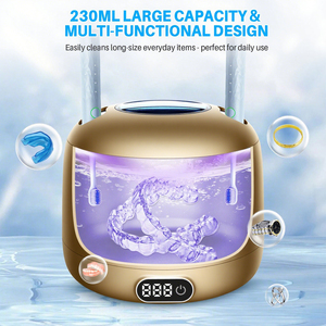 Nettoyeur ultrasonique dentaire 200 ml 24 W avec minuterie numérique et commande tactile pour prothèses dentaires, bijoux, lentilles et usage domestique - Product Image 2