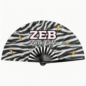 Abanicos de Bambú Pintados a Mano con Logotipo Personalizado para Regalo de Boda para Invitados - Accesorios para Club Nocturno - Product Image 1