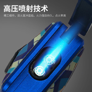 Briquet coupe-vent Baicheng à flamme directe, rechargeable au butane, en métal, pour voyage, cigares et accessoires de moxibustion - Product Image 3