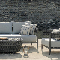 Modernes 4-teiliges Gartenmöbel-Set High-End-Stoff-Gesprächs sofa für das Garten-Hotel-Eingangs-Wohnzimmer für Außenbereiche