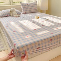 Ensemble de trois pièces de draps-housses en gaze double épaisseur froissée en coton de qualité supérieure