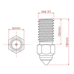 Boquilla de Acero Endurecido Elegoo Neptune 4 4pro CHT de Tres Orificios para Impresora 3D - Product Image 2