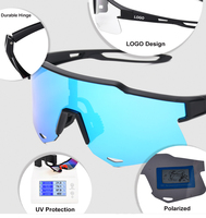 TR90 Monture Oversize One Piece Lens Lunettes de vélo de montagne polarisées Fashion UV Protection Sport Running Lunettes de soleil