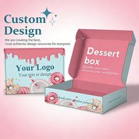 Boîtes d'emballage en papier personnalisées avec logo, impression de qualité alimentaire, pliables, pour gâteaux, biscuits, pain, pâtisseries, beignets, macarons