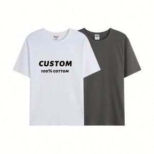 Design Manufacturer High Quality 230 Gsm 100% Cotton Unisex Blank T Shirts OEM MOQ Custom Slim Fit Men's T-Shirts - Product Image 1