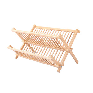 [Small-quantity wholesale] Bamboo drainer dish <b>rack</b>, kitchen storage <b>rack</b>, household <b>plate</b> <b>rack</b>, custom-made by manufacturer. - Product Image 3