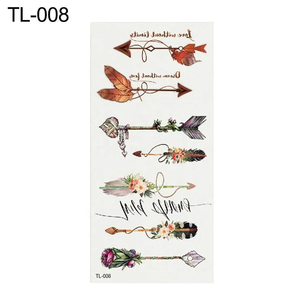 Smart Sticker Temporary Tattoo Sticker Arrow Body Art Waterproof Tatoo Sheet for Love Girl Boy