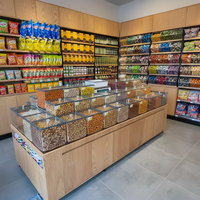Conteneurs de stockage ECOBOX, bacs à aliments en vrac, bonbons, fruits secs, pistaches, noix de cajou, dattes, bacs à aliments en plastique hermétiques carrés pour les magasins