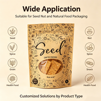 Sachet Doypack Personnalisé en Papier Kraft avec Fenêtre Transparente et Fermeture Zip Refermable pour Emballage Alimentaire (Noix, Graines, Épices, Snacks)