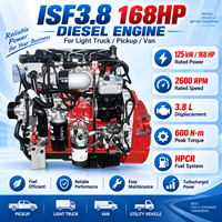 Ensemble moteur diesel CUM ISF3.8 141-168HP 2600RPM 3.8L 4 cylindres HPCR Turbo pour remplacement de véhicule utilitaire léger, camionnette, fourgonnette