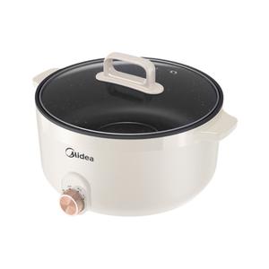 Olla Eléctrica Midea de 6L, Redonda, Antiadherente, Multifuncional, Blanca - Product Image 1